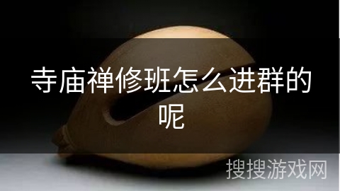 寺庙禅修班怎么进群的呢