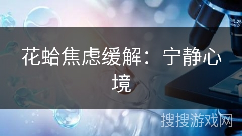 花蛤焦虑缓解：宁静心境