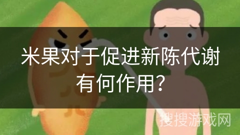 米果对于促进新陈代谢有何作用？