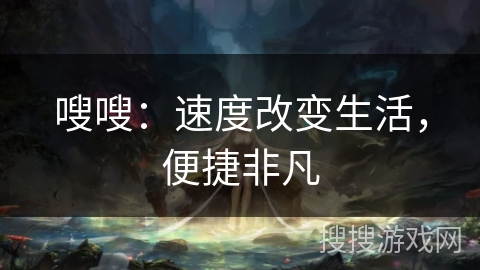 嗖嗖:速度改变生活,便捷非凡 嗖嗖:速度改变生活,便捷非凡