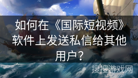 如何在《国际短视频》软件上发送私信给其他用户? 如何在《国际短视频》软件上发送私信给其他用户?