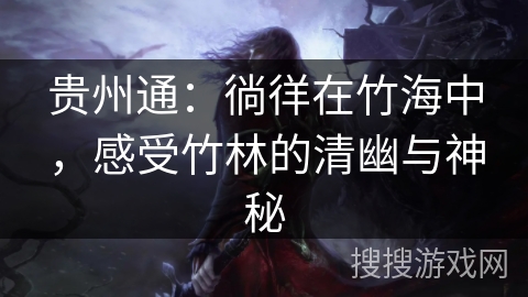 贵州通:徜徉在竹海中,感受竹林的清幽与神秘 贵州通:徜徉在竹海中,感受竹林的清幽与神秘