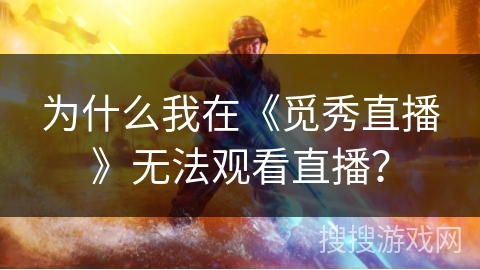 为什么我在《觅秀直播》无法观看直播？