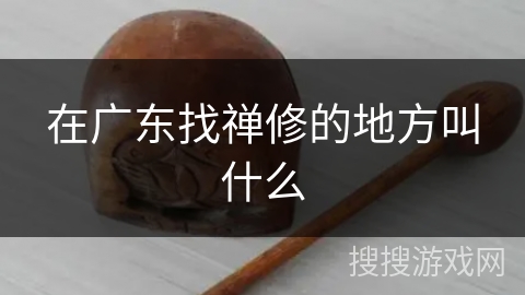 在广东找禅修的地方叫什么 在广东找禅修的地方叫什么