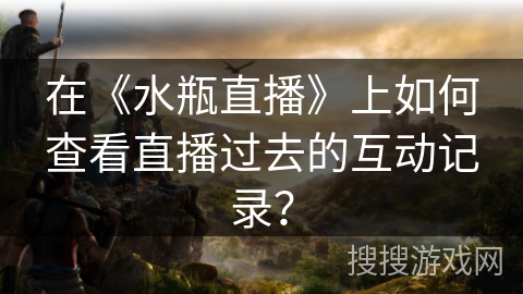 在《水瓶直播》上如何查看直播过去的互动记录？