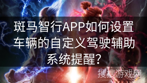 斑马智行APP如何设置车辆的自定义驾驶辅助系统提醒？