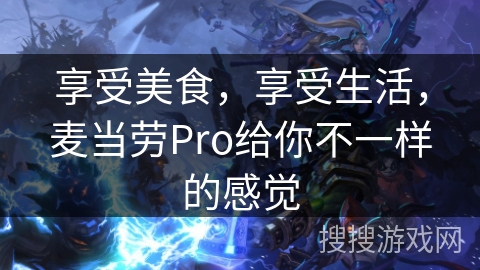 享受美食,享受生活,麦当劳Pro给你不一样的感觉 享受美食,享受生活,麦当劳Pro给你不一样的感觉