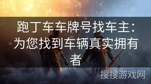 跑丁车车牌号找车主：为您找到车辆真实拥有者