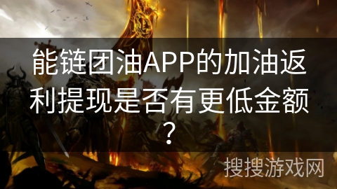 能链团油APP的加油返利提现是否有更低金额？