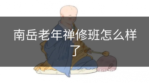 南岳老年禅修班怎么样了