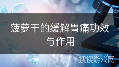 菠萝干的缓解胃痛功效与作用