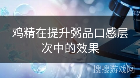 鸡精在提升粥品口感层次中的效果