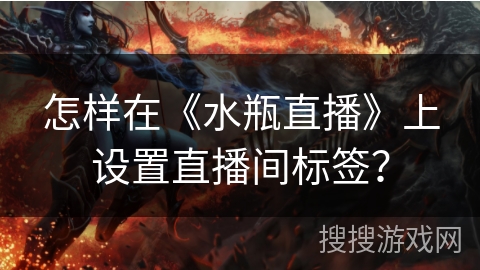 怎样在《水瓶直播》上设置直播间标签？