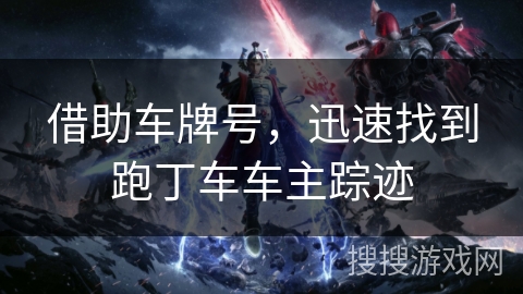 借助车牌号，迅速找到跑丁车车主踪迹