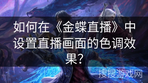 如何在《金蝶直播》中设置直播画面的色调效果？