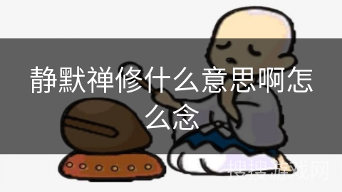 静默禅修什么意思啊怎么念 静默禅修什么意思啊怎么念