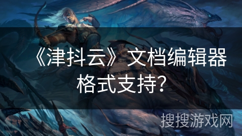 《津抖云》文档编辑器格式支持？