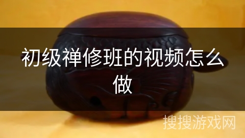 初级禅修班的视频怎么做