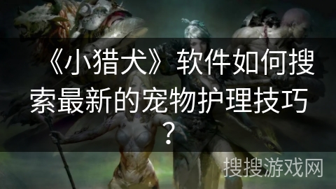 《小猎犬》软件如何搜索最新的宠物护理技巧？