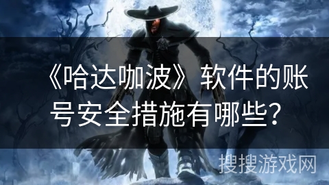 《哈达咖波》软件的账号安全措施有哪些？