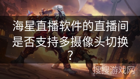 海星直播软件的直播间是否支持多摄像头切换？
