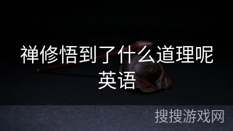 禅修悟到了什么道理呢英语