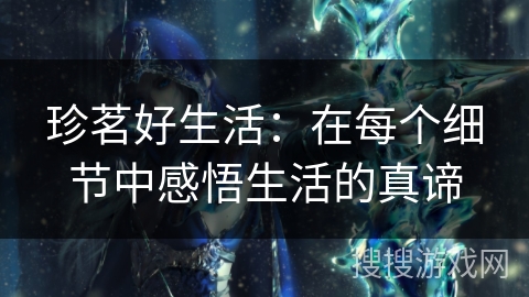 珍茗好生活:在每个细节中感悟生活的真谛 珍茗好生活:在每个细节中感悟生活的真谛
