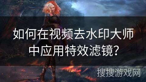 如何在视频去水印大师中应用特效滤镜？
