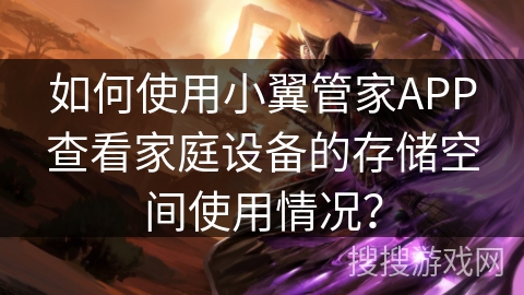 如何使用小翼管家APP查看家庭设备的存储空间使用情况？
