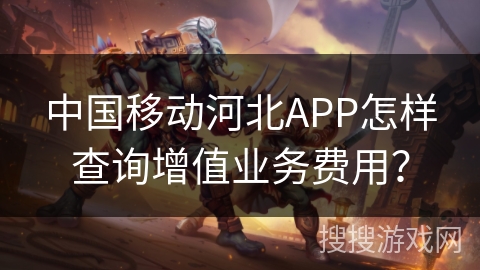 中国移动河北APP怎样查询增值业务费用？