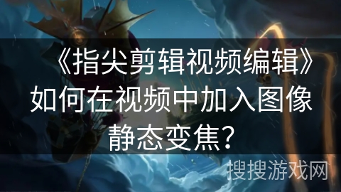 《指尖剪辑视频编辑》如何在视频中加入图像静态变焦？