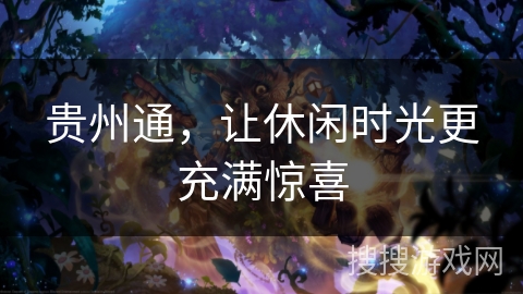 贵州通，让休闲时光更充满惊喜