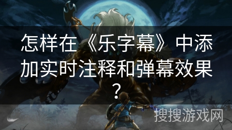 怎样在《乐字幕》中添加实时注释和弹幕效果？