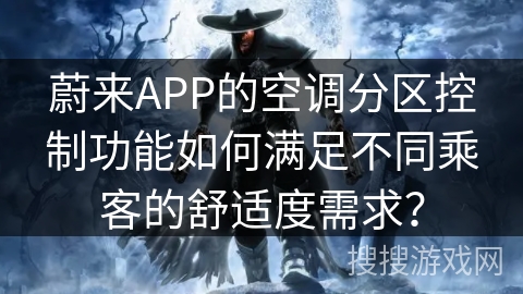 蔚来APP的空调分区控制功能如何满足不同乘客的舒适度需求？