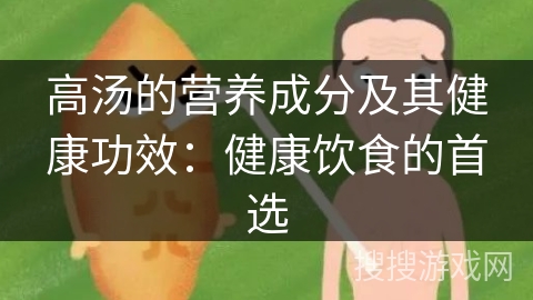 高汤的营养成分及其健康功效:健康饮食的首选