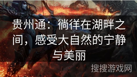 贵州通：徜徉在湖畔之间，感受大自然的宁静与美丽