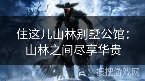 住这儿山林别墅公馆：山林之间尽享华贵