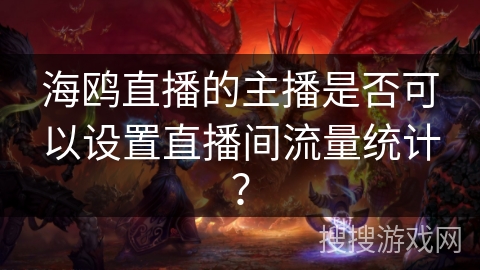 海鸥直播的主播是否可以设置直播间流量统计？