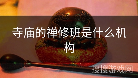 寺庙的禅修班是什么机构