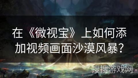 在《微视宝》上如何添加视频画面沙漠风暴？
