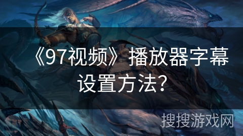 《97视频》播放器字幕设置方法？