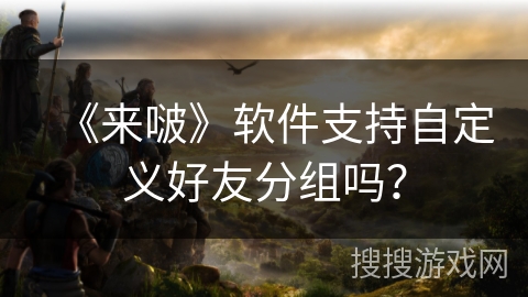 《来啵》软件支持自定义好友分组吗？