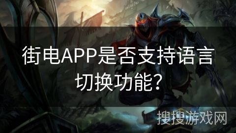 街电APP是否支持语言切换功能？