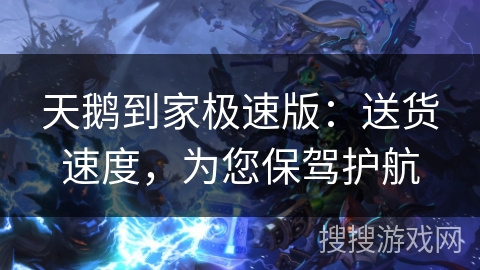 天鹅到家极速版：送货速度，为您保驾护航