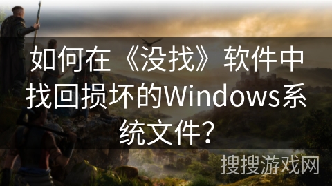 如何在《没找》软件中找回损坏的Windows系统文件？
