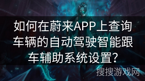 如何在蔚来APP上查询车辆的自动驾驶智能跟车辅助系统设置？