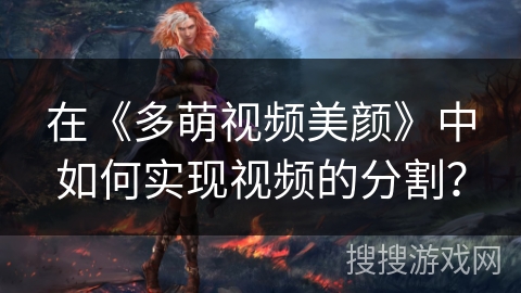 在《多萌视频美颜》中如何实现视频的分割？