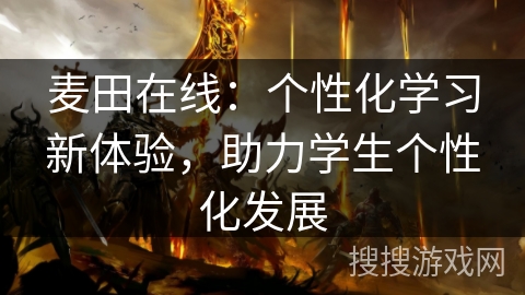 麦田在线：个性化学习新体验，助力学生个性化发展