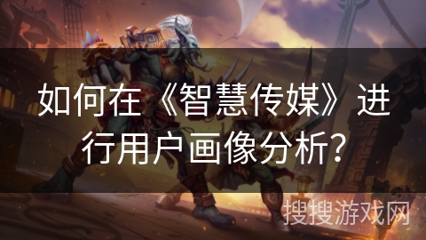 如何在《智慧传媒》进行用户画像分析？