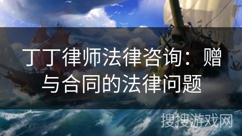 丁丁律师法律咨询：赠与合同的法律问题